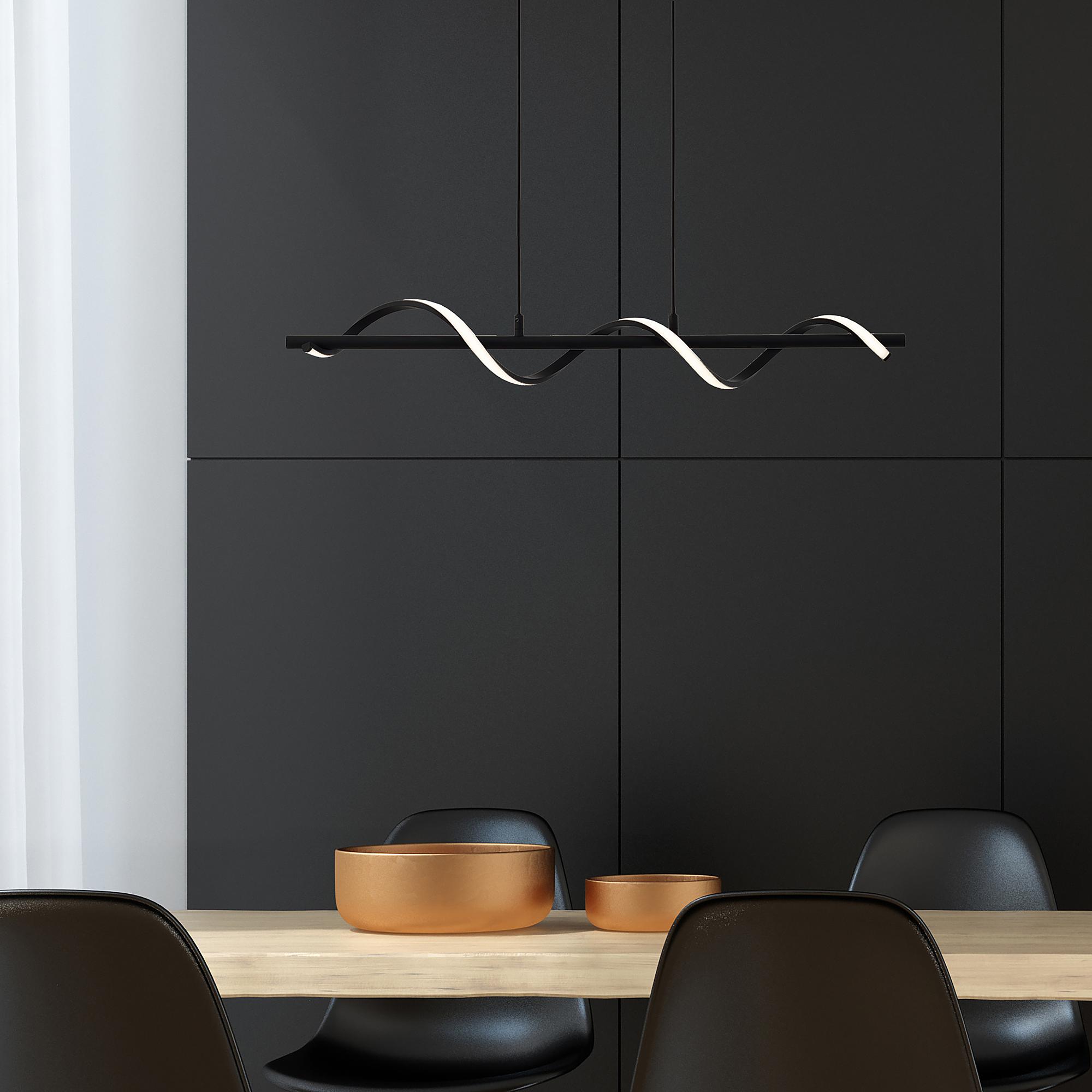 1-Flammig Eunice LED-Pendelleuchte Silikon Stahl 2