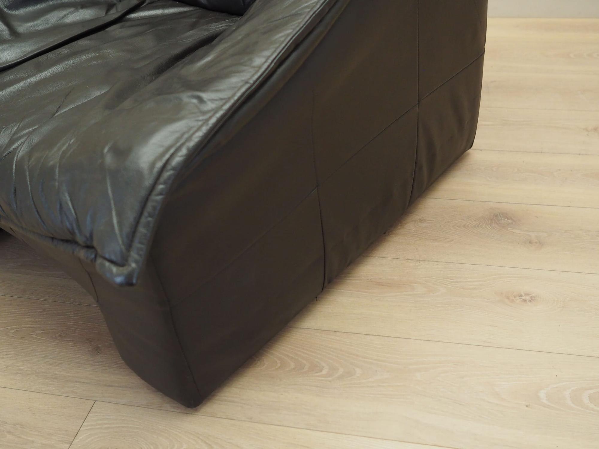 Armchair Leather Black 1960s 14