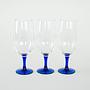 3x Gläser Blau 3