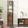 Regal Holz Metall Braun Schwarz 3