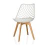 Visitor chair / Shell chair SCANDI HOL Plastic white hjh LIVING 9