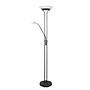 LED floor lamp Orson Glass Aluminum Black 1