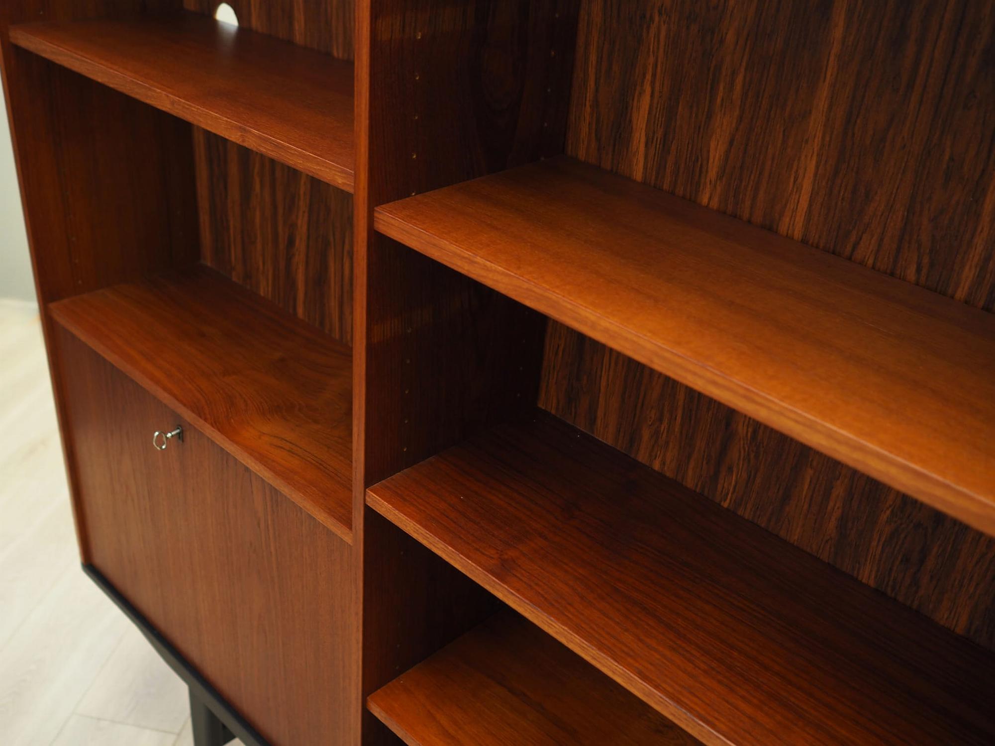 Vintage Bücherregal Teakholz Braun 1970er Jahre 14