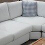 Ecksofa Textil Weiß 4