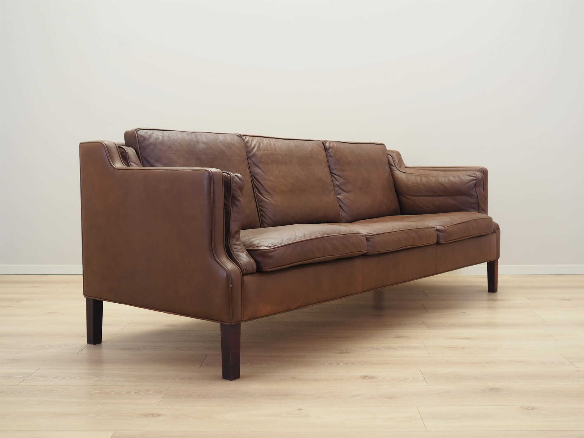 Vintage Sofa Leder Braun 1970er Jahre 7