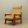 Armchair Teak Wood Leather Yellow 1960s 2