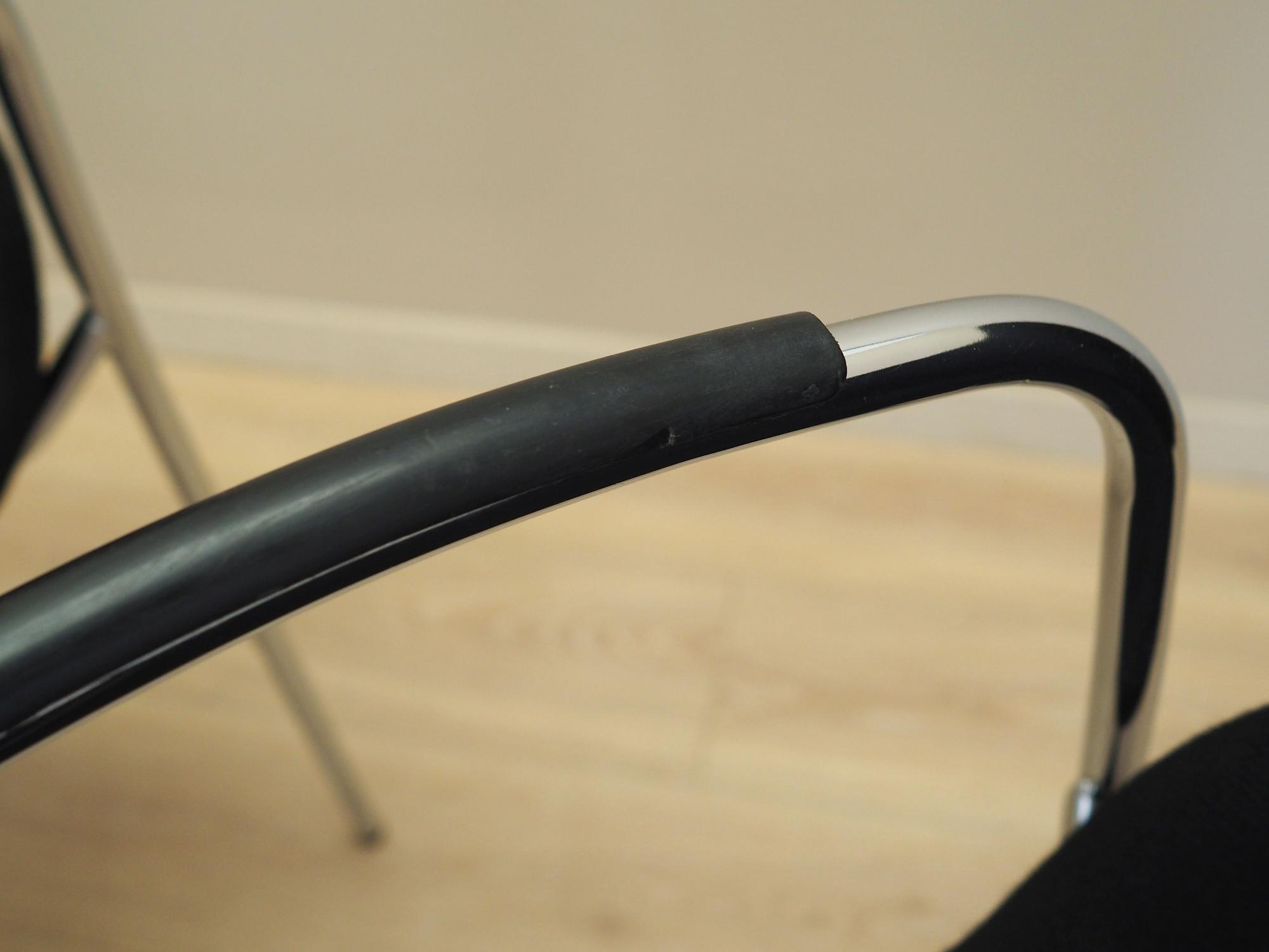 3x Dining chair Black 1970s 6