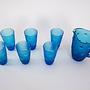 Gläser und Krug-Set Blau 1970er Jahre 5
