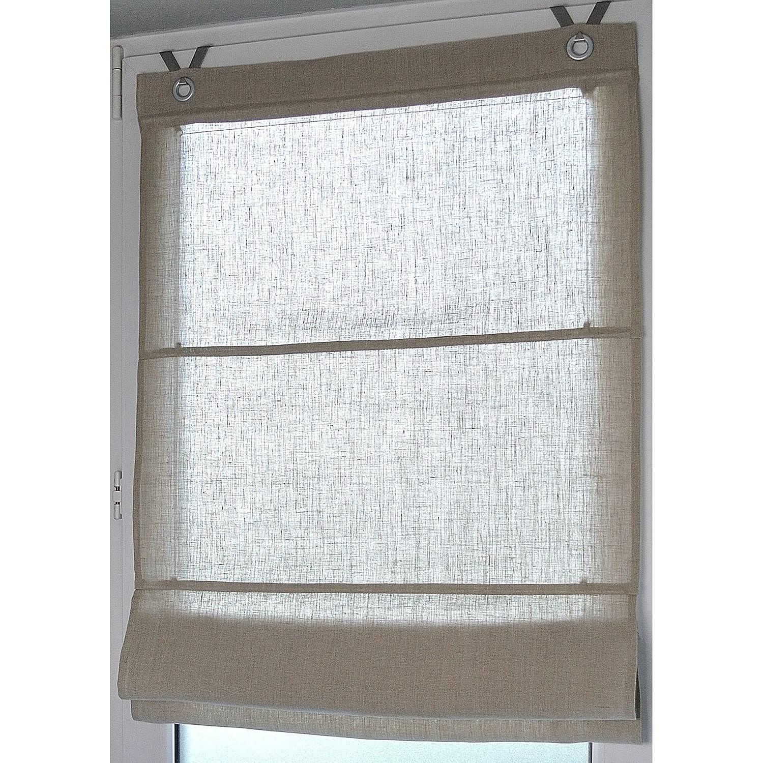 Raffrollo Metis I Leinen Beige 80 x 210 cm 2