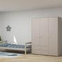 Kleiderschrank Extra Hoch Holz Grau 1