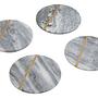 4x Kira Grey Marble Untersetzer
 1