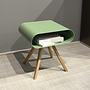 LO 12 Side table Oak wood Steel Pale green 4