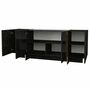 Sideboard Holz Schwarz Marmoroptik 5