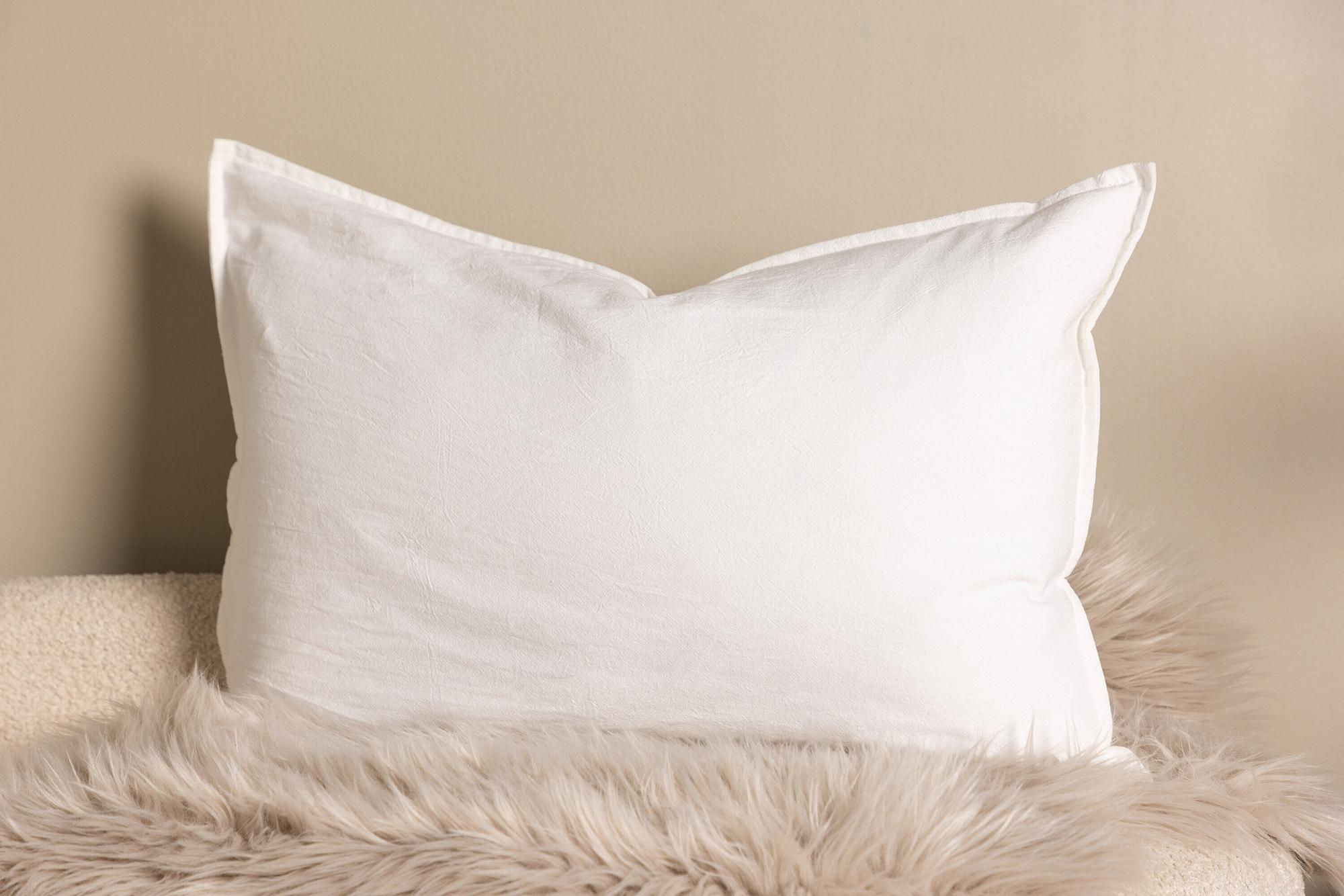 Ronja Kissenbezug Waschbaumwolle Weiß 40x60cm 5