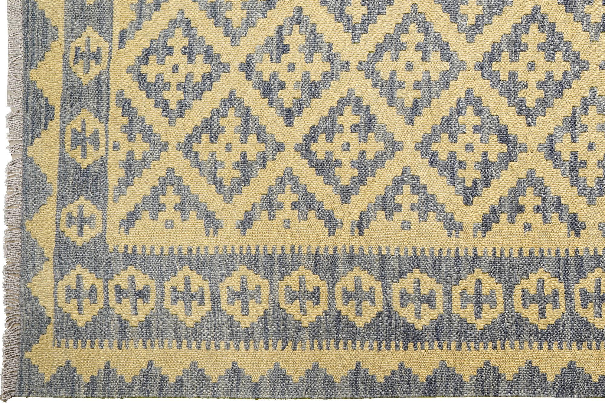 Kelim Gashgai Teppich Wolle Grau 1