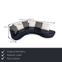 4500 Ecksofa Leder Dunkelblau 1