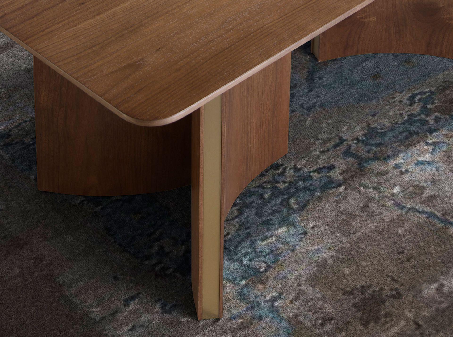 Dining table Walnut wood Brown 4