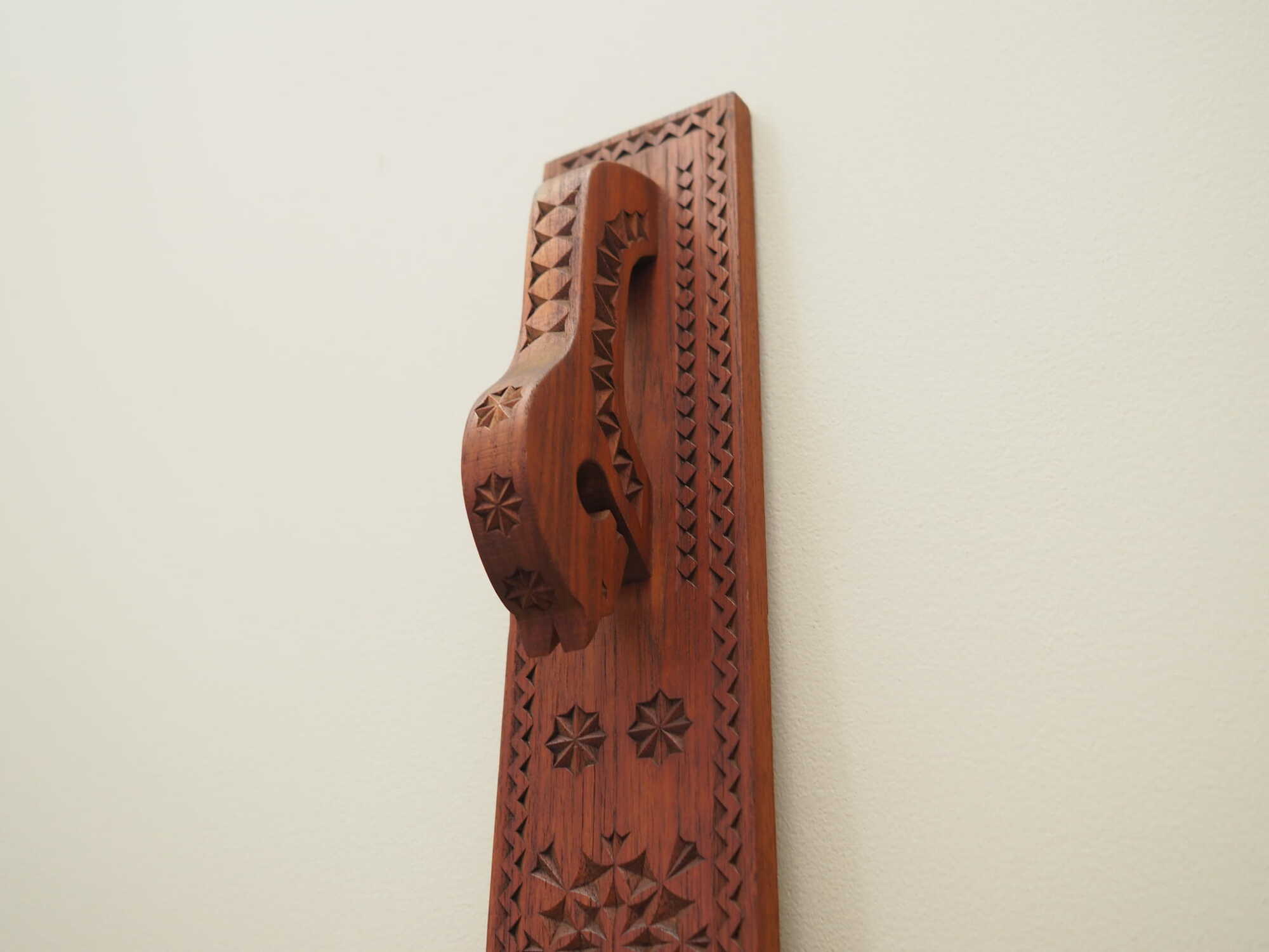 Vintage wall decoration wood brown 1970s 7