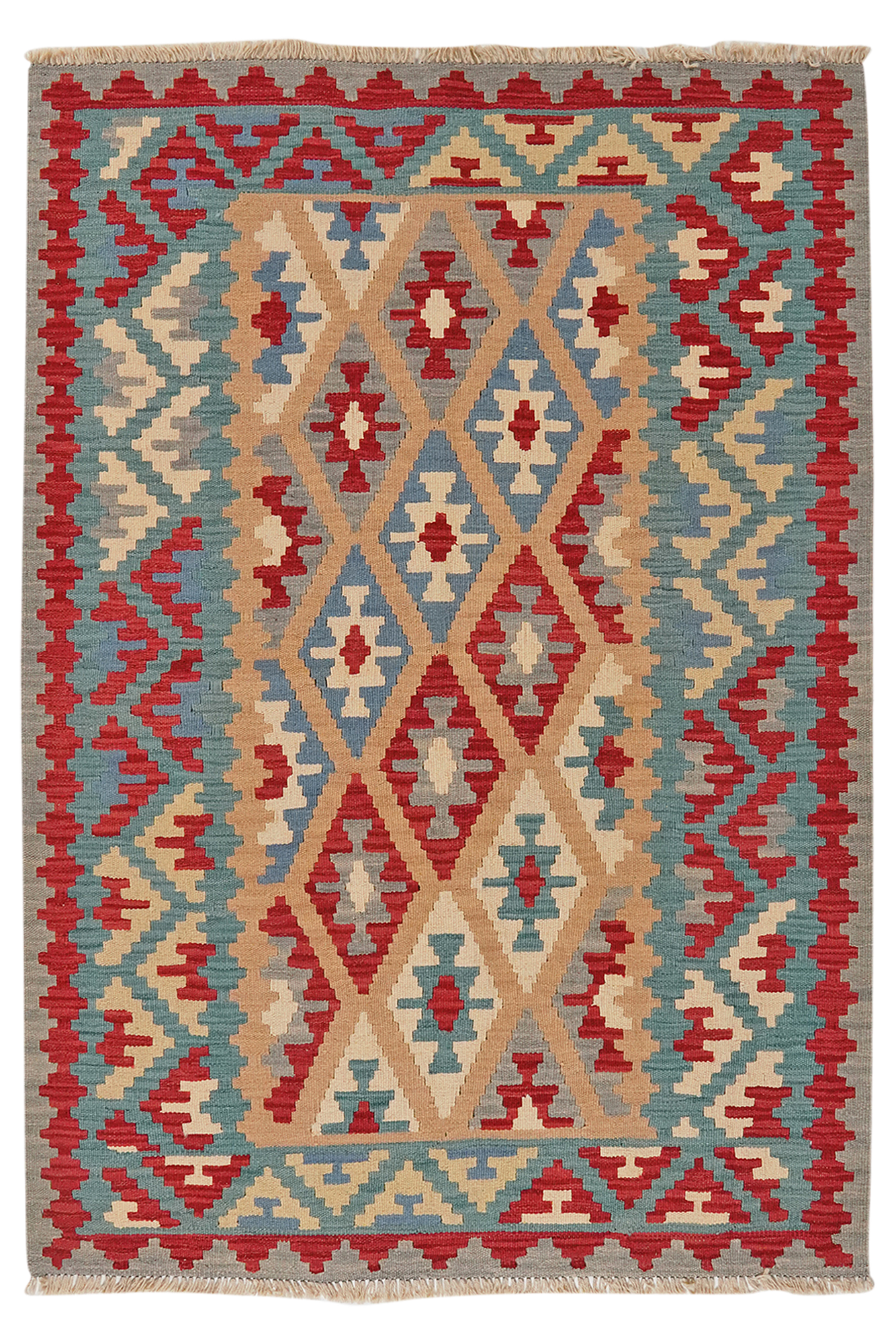 Kelim Gashgai Teppich Wolle Braun 0