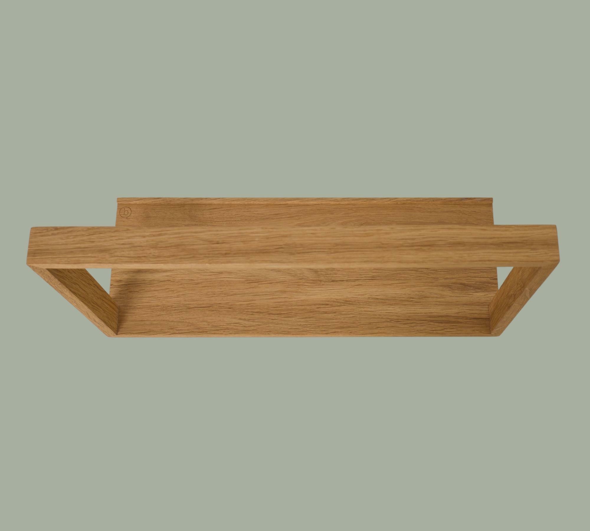 Minimalistischer Designer Plattenständer aus Eichenholz 7