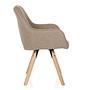 SCANDI SOFT Esszimmerstuhl Drehbar Stoff Beige 6