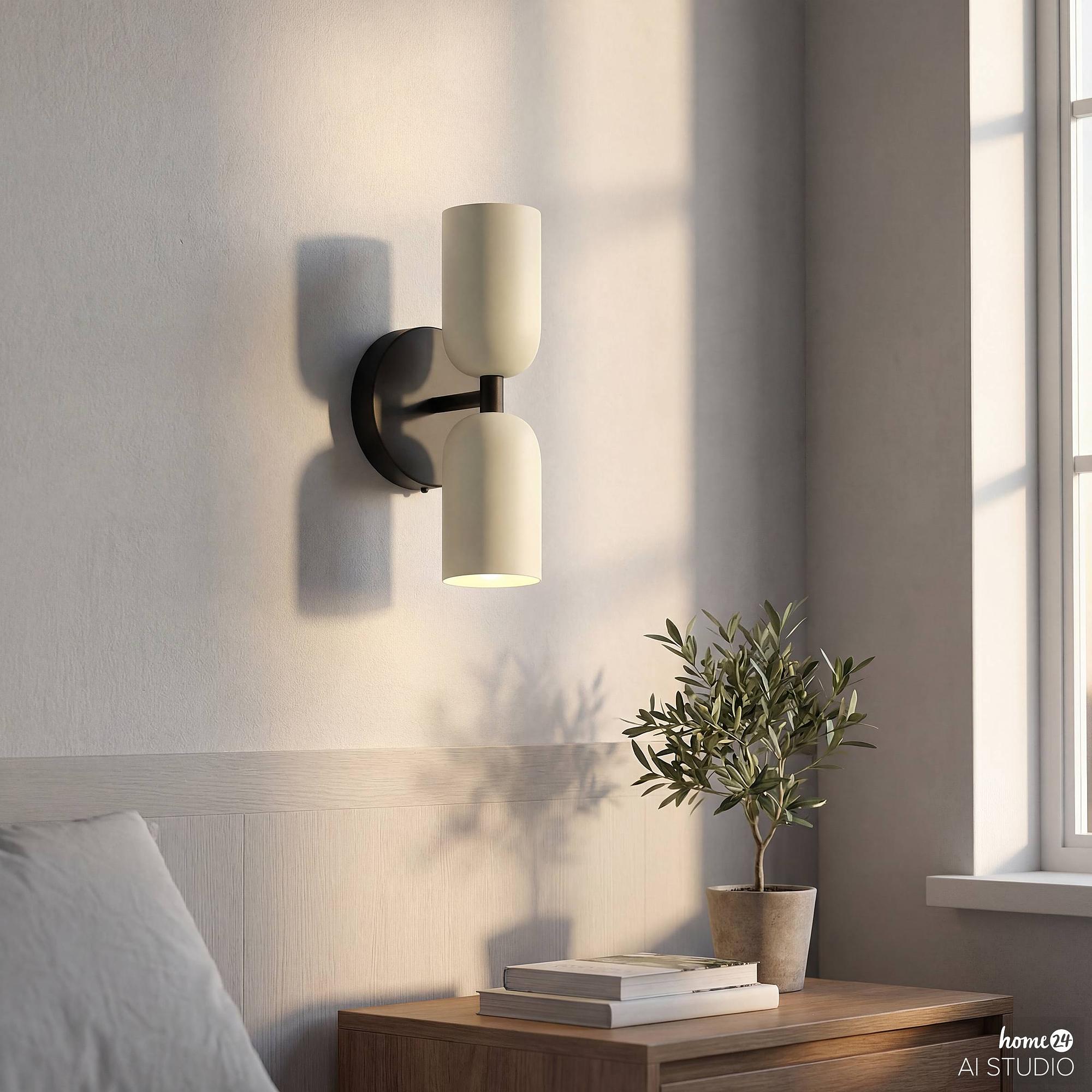 Nimi Battery Wall Lamp 3-Step Dimmer Cream Black 0