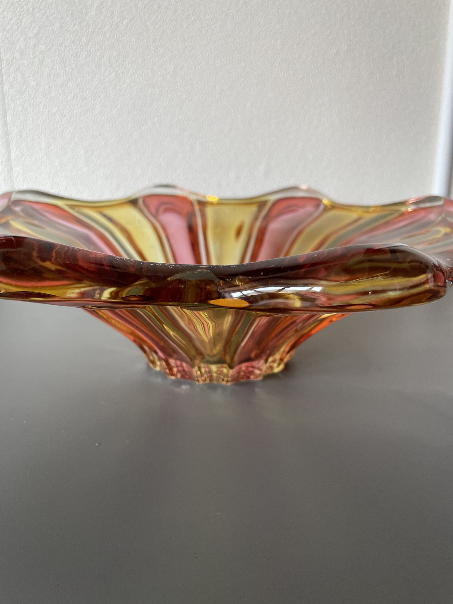 Vintage Schale Glas Mehrfarbig 0