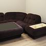 Wohnzimmer-Set Samt Braun 1970er Jahre 4