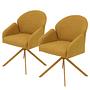 Armchair Holly Set of 2 Curry Yellow 1