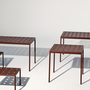 Balcony Tisch rechteckig Rot 7