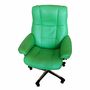Sessel Leder Holz Grün 0