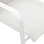 Breeze Stacking chair high backrest Aluminum Softex White 3