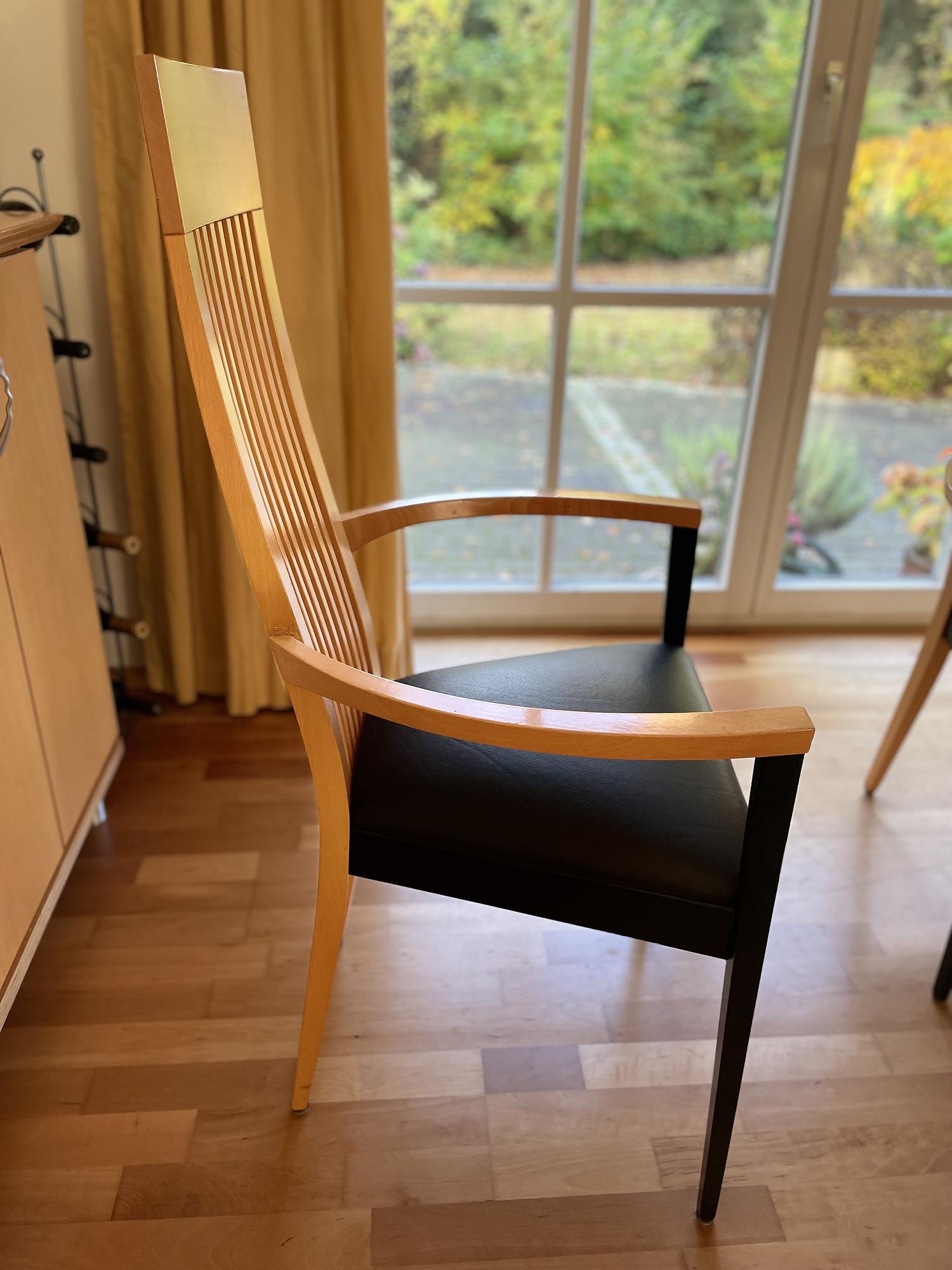 6x Dining chair wood 2