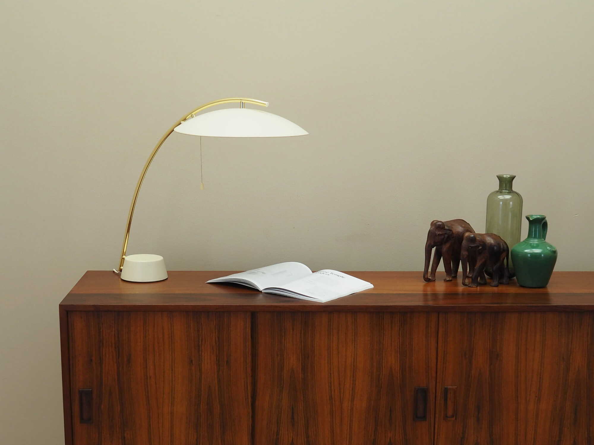 Table lamp metal white 1980s 1
