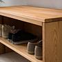 Garderobenbank Schuhablage Massivholz Braun 4