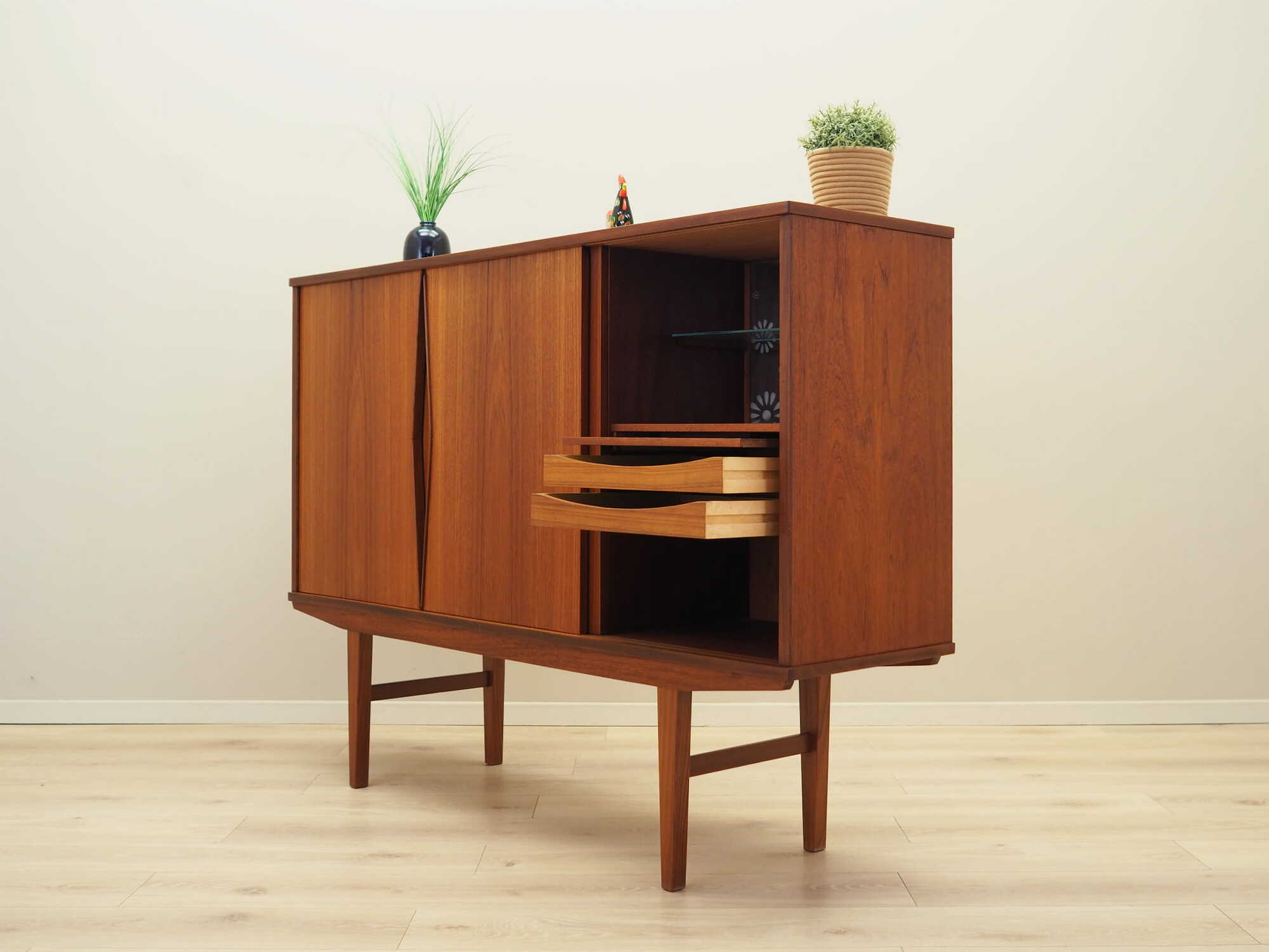 Highboard Holz Braun 1970er Jahre 3