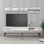 Lyon 2 TV cabinet wood veneer White 2