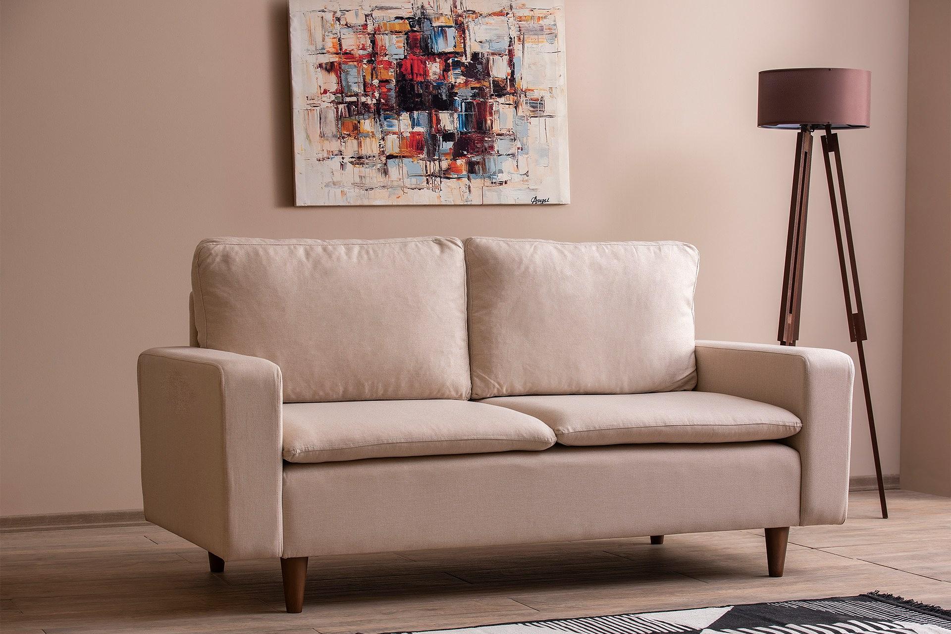 Lungo Sofa 2-Sitzer Creme 2