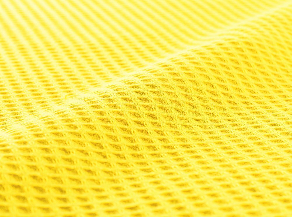Leichte Decke aus Waffelpiqué 100% Baumwolle Gelb Single 1