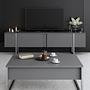 Luxe TV-Schrank Holzfurnier Anthrazit Silber 2