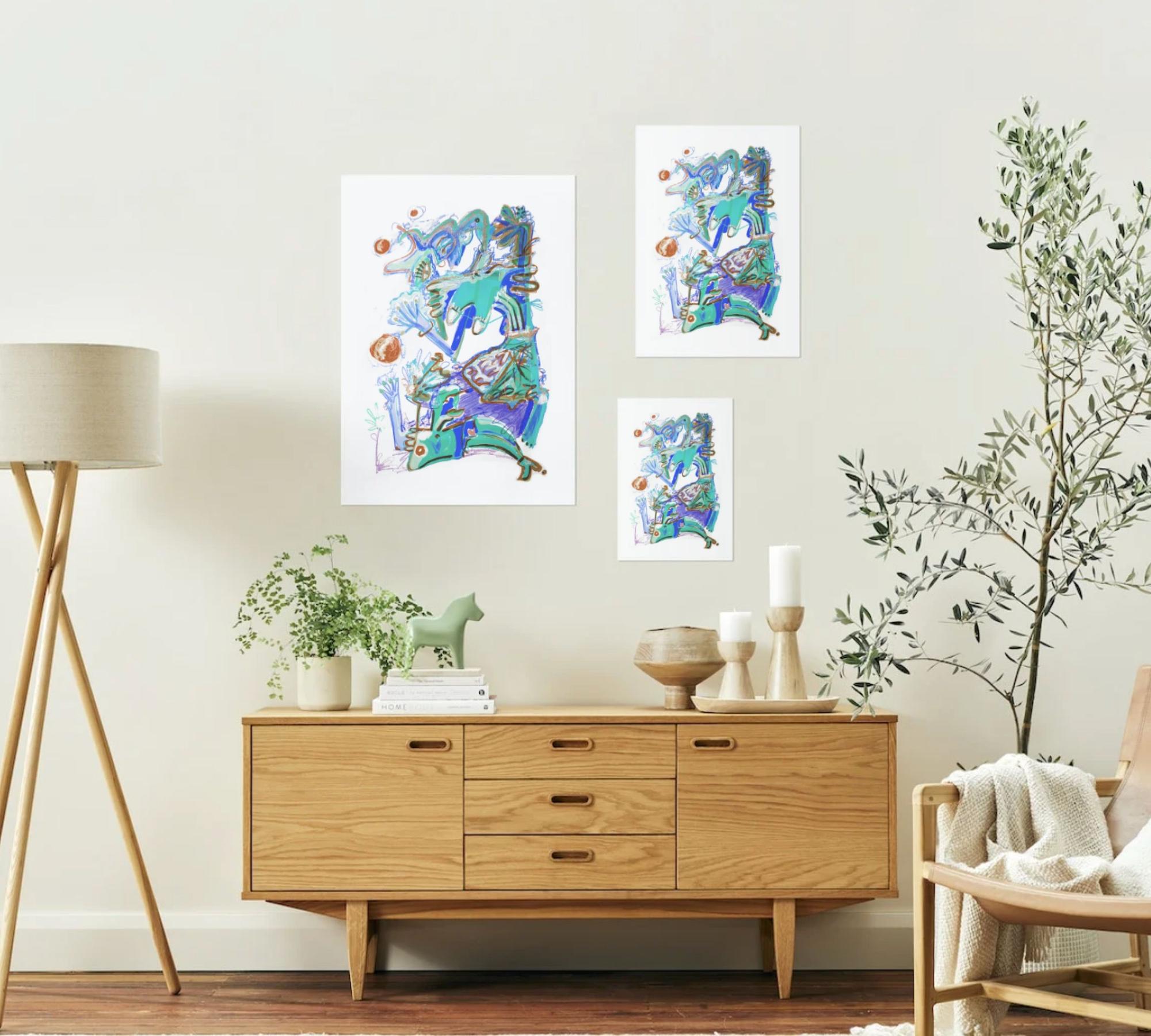 Mama e bimbo Art printMulticolor 5