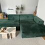 Pyllow Sofa Samt Tannengrün 2