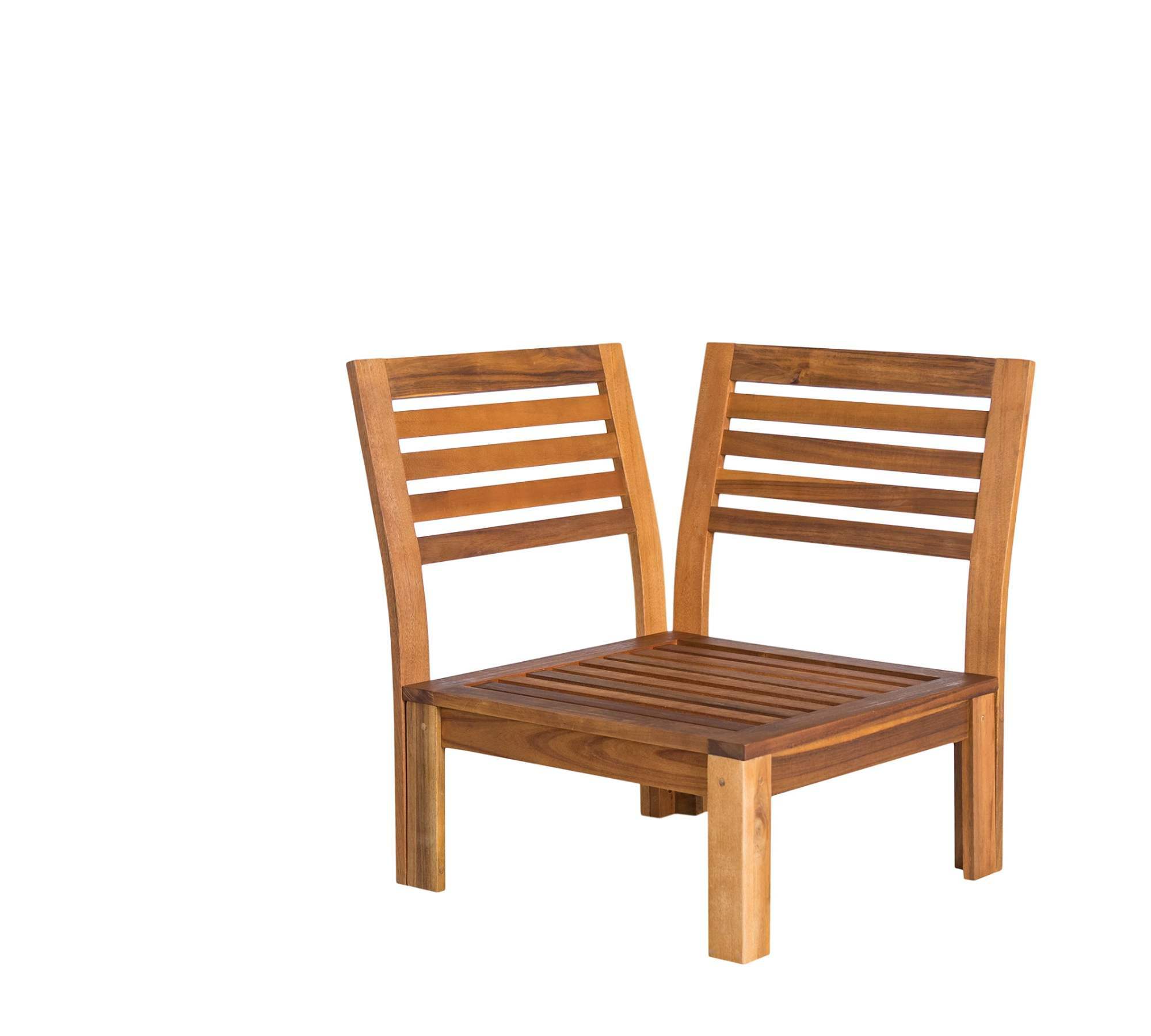 Loungeecke Akazienholz Webstoff Grün 4