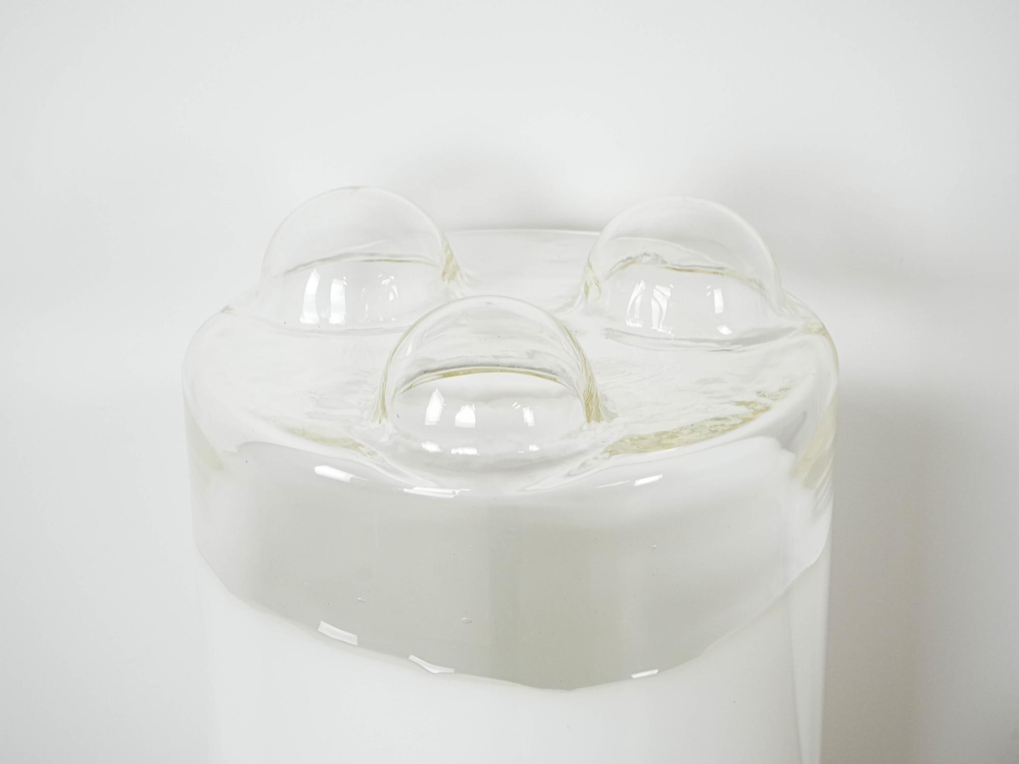 Tischlampe Glas Metall 1970er Jahre 4