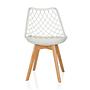 Visitor chair / Shell chair SCANDI HOL Plastic white hjh LIVING 8