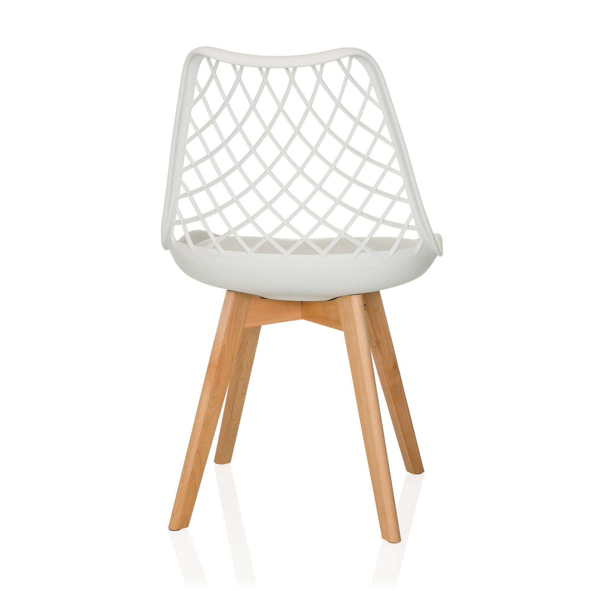 SCANDI HOL Esszimmerstuhl Kunststoff Weiß 8