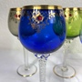 6x Vintage Gläser Glas Mehrfarbig  2