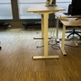 Schreibtisch Höhenverstellbar Holz Metall Beige 2