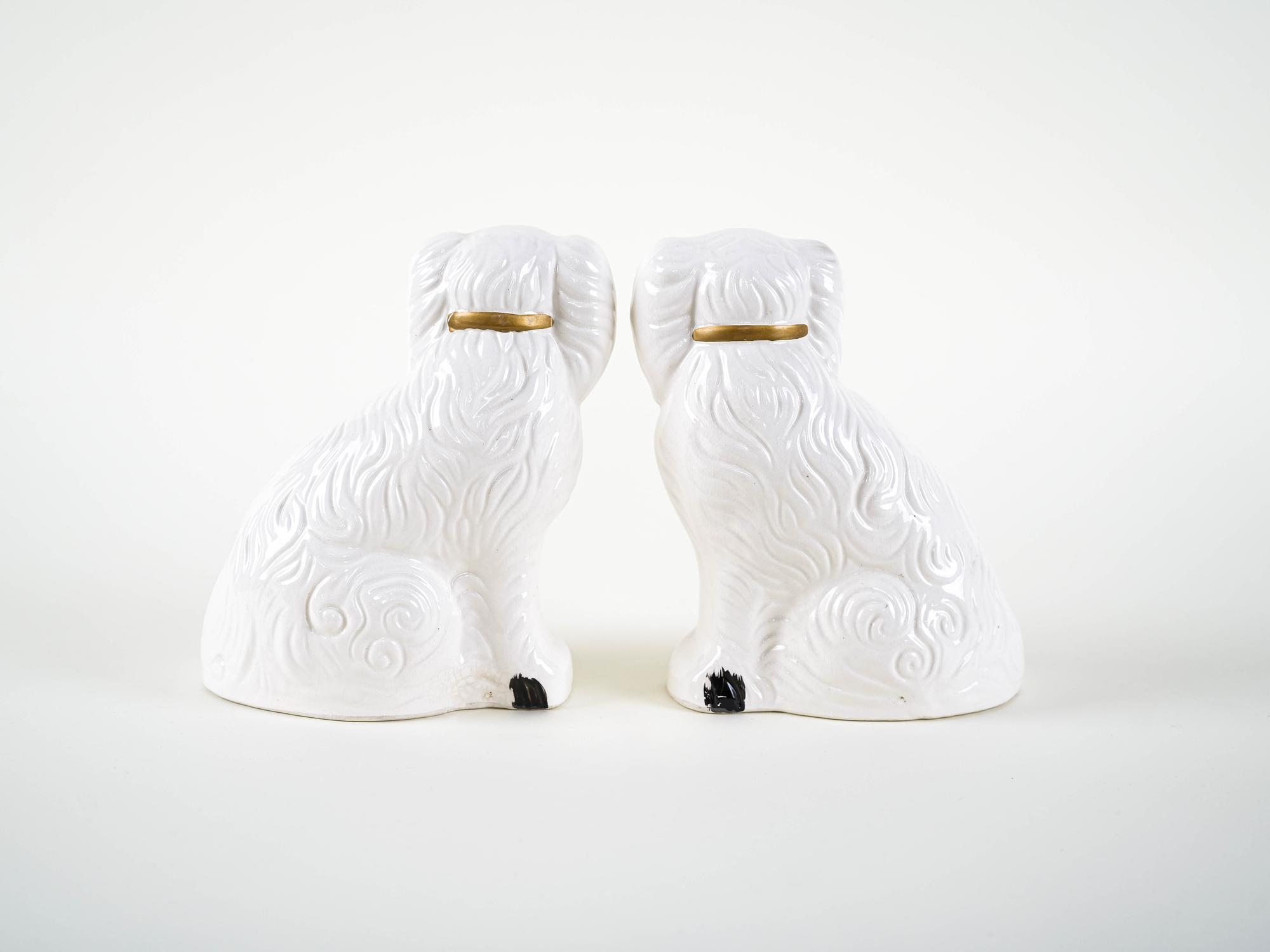 Dog Figures English Style Ceramic 1970s 7