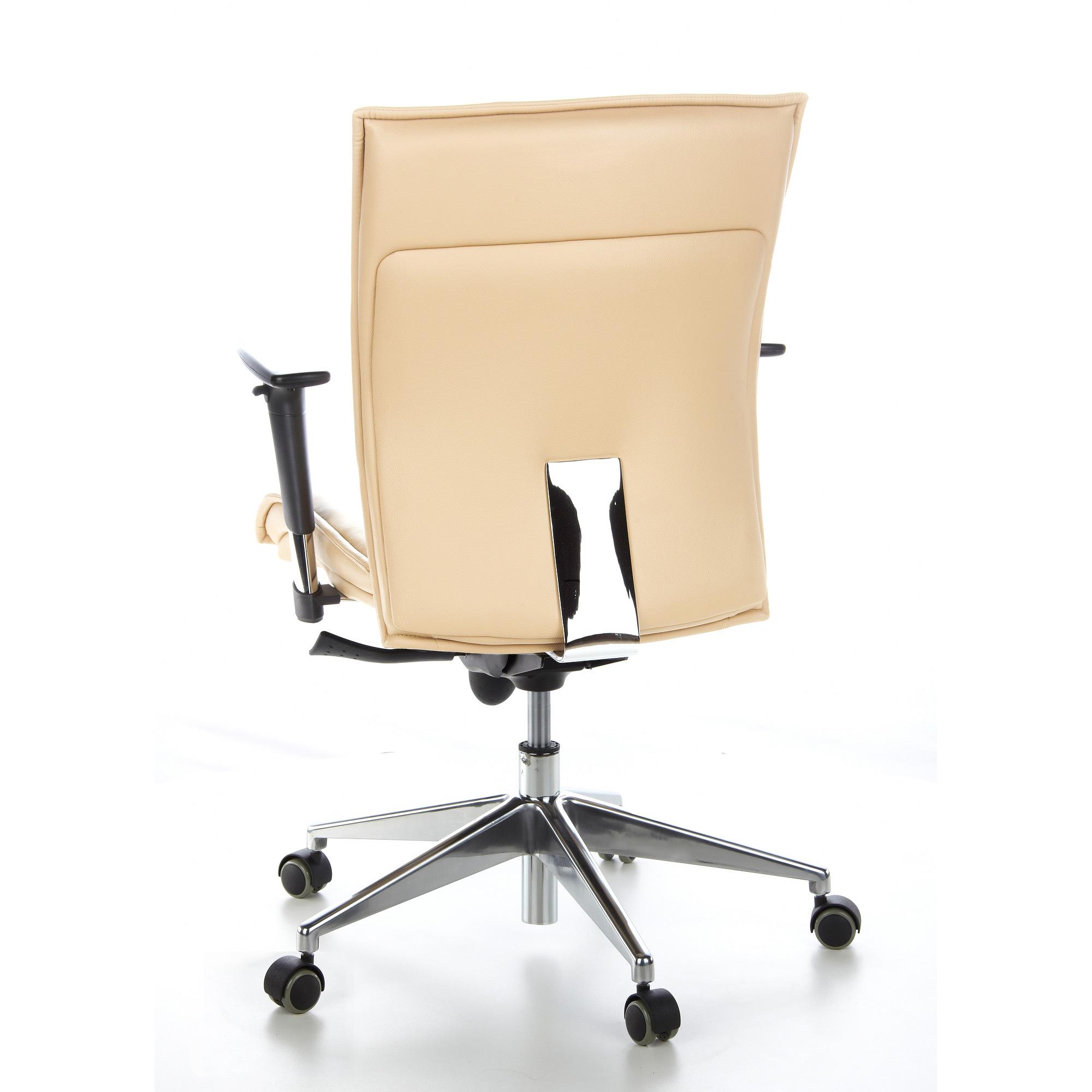 MURANO 10 Bürostuhl mit Rollen Leder Beige 6